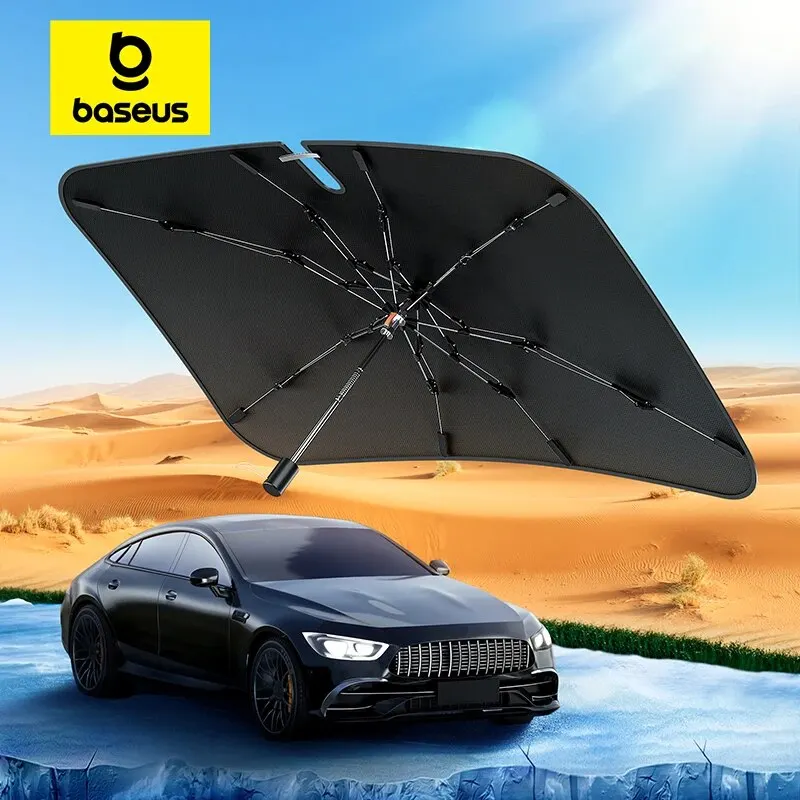 Baseus Auto-Windschutzscheiben-Sonnenschutz, Regenschirm, breiter gesäumte Kanten, Abdeckung für die