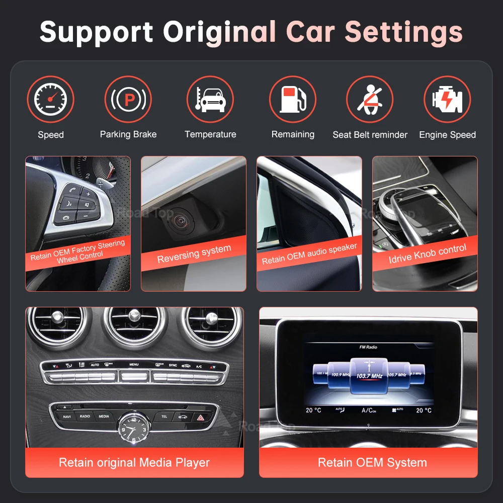 Drahtloser CarPlay Android Auto-Multimedia-Bildschirm – Bild 5