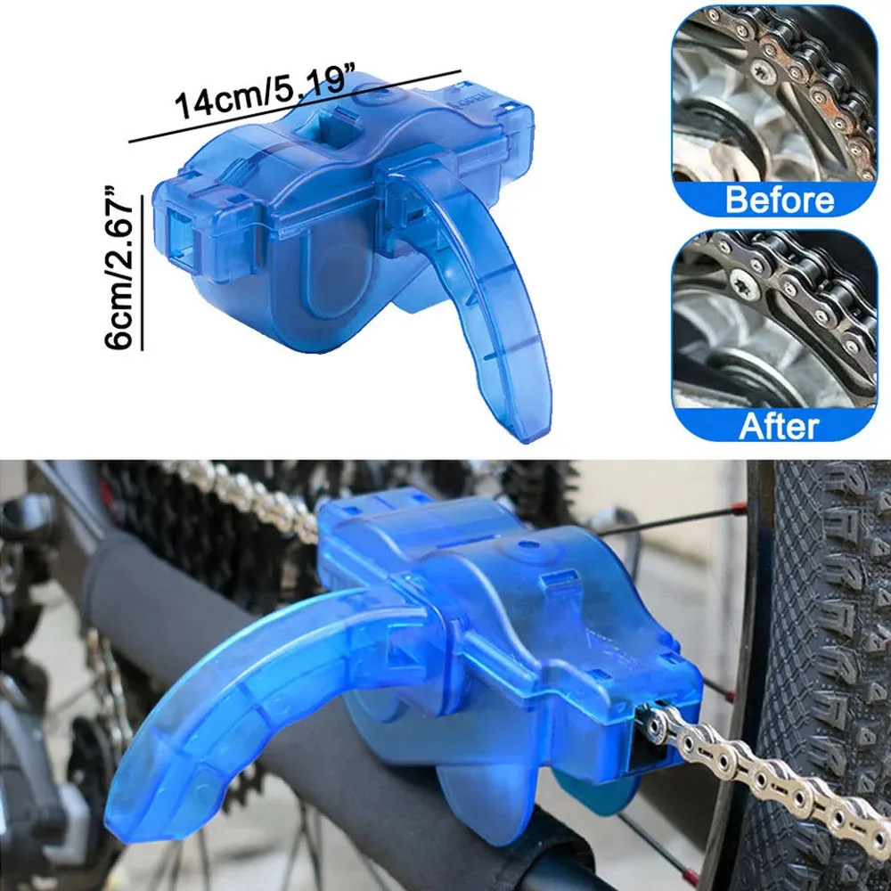 Kettenreiniger Reinigung Fahrrad 3D Kettenbürste Waschwerkzeug Set MTB – Bild 2