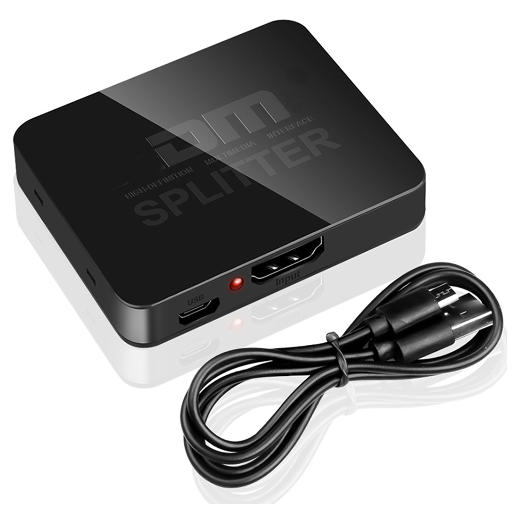 4K HDMI-kompatibel 1x2 Splitter Schalter 1 in 2 Out Video Distributor Verstärker Dual Display für box PC
