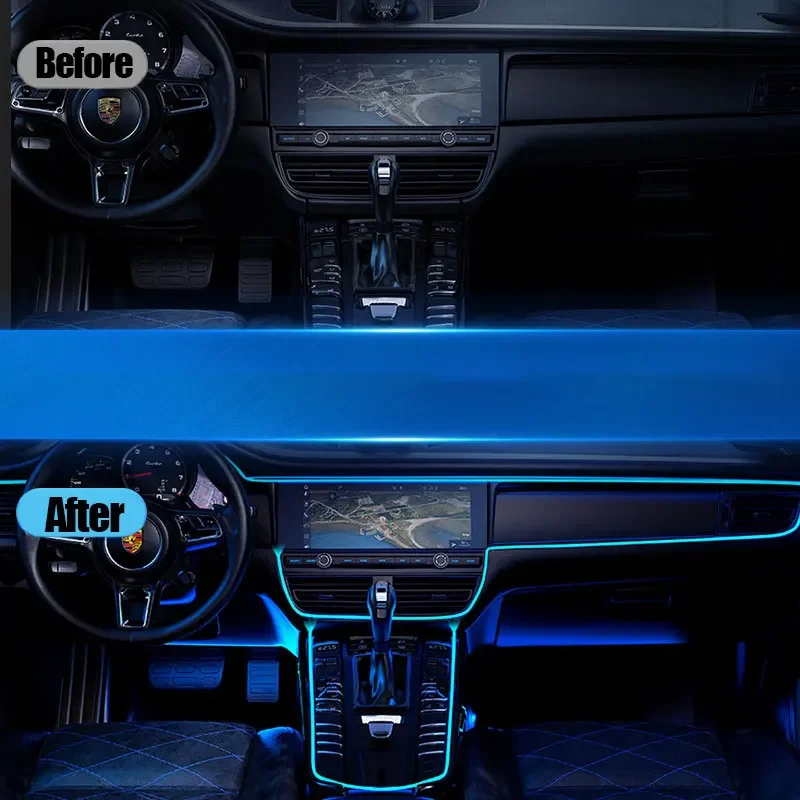 Auto Innen Atmosphäre Beleuchtung LED Streifen DIY Flexible EL – Bild 3