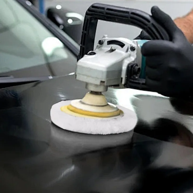 3/4/5/6/7 Zoll Polierset Polierpads Auto-Wachsschwamm Wollscheibe – Bild 4