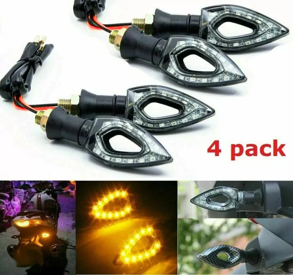 Motorrad Herzform Universal 12 LED Blinker Kurze Blinker (4 Stück) – Bild 2
