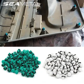 SEAMETAL 100Pcs Auto Fastener Clips Universal Tür Trim Panel Clip Befestigungen Auto Stoßstange Nieten Clamp
