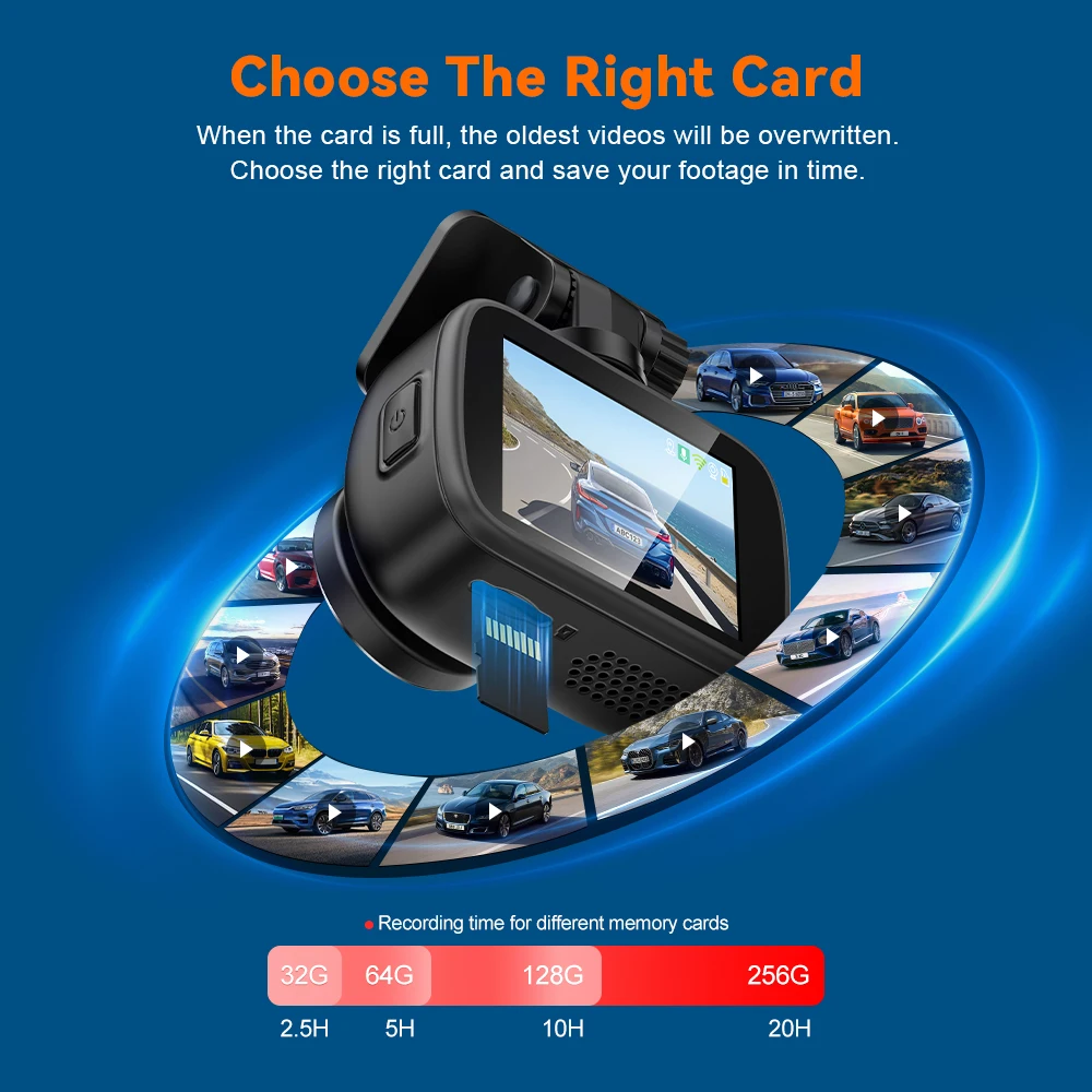 Dashcam 4K UHD Aufnahme Autokamera DVR Nachtsicht Videorekorder GPS – Bild 6