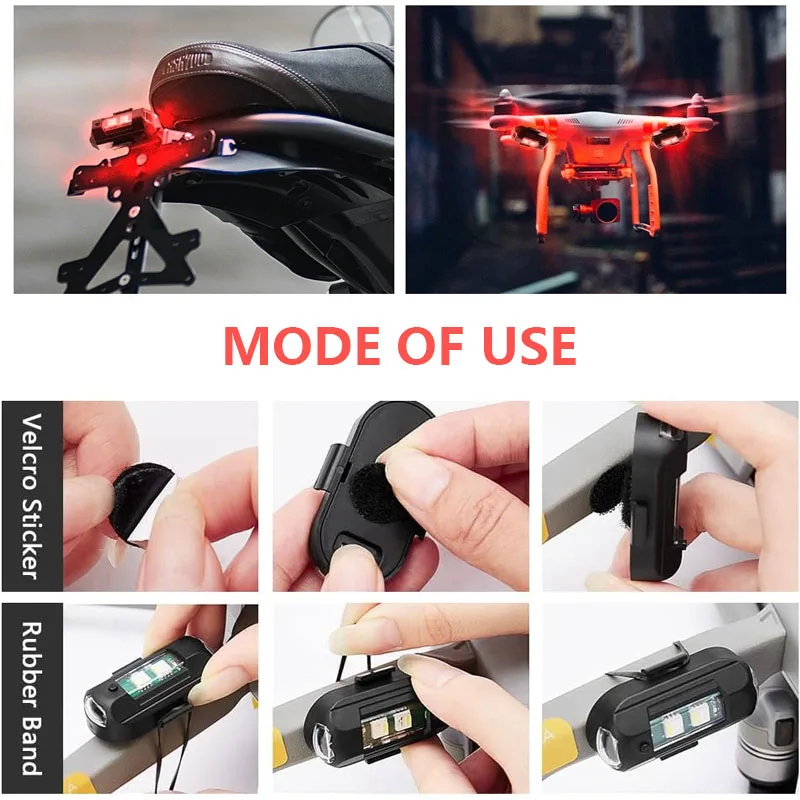 Universal Strobe Licht für Motorrad USB Auto Warnung Lampe LED – Bild 6