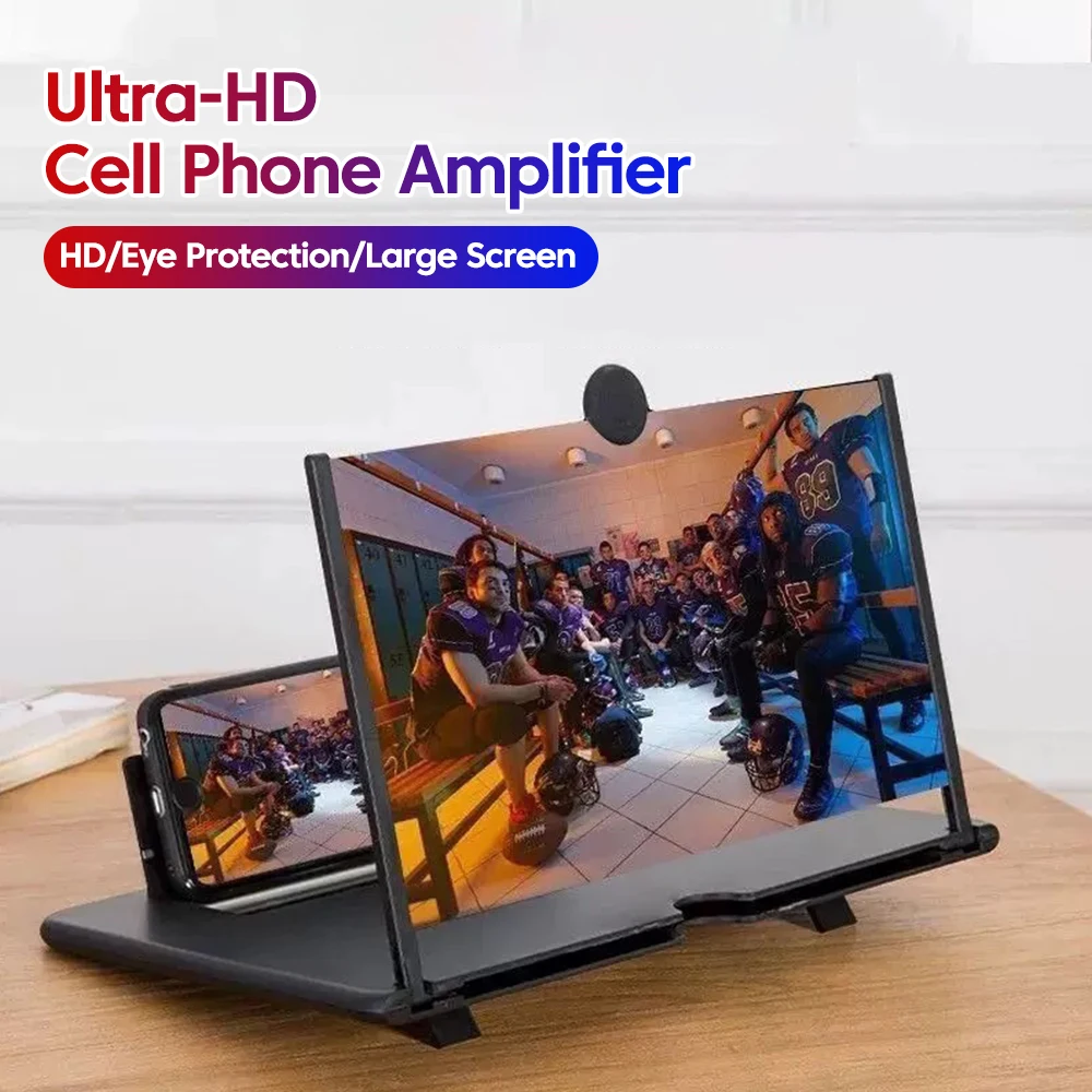 12/10 zoll Handy Bildschirm Verstärker Handy Halter Handy HD Tragbare Telefon Bildschirm Video Lupe Stand
