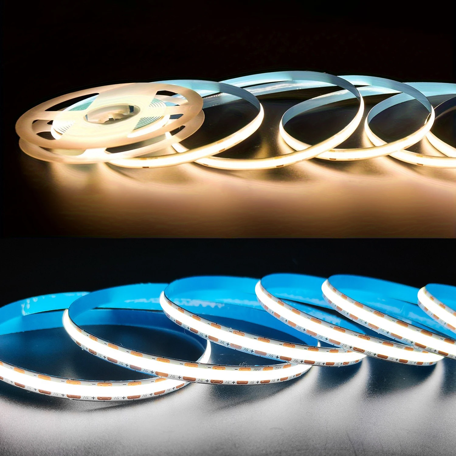 5V COB LED Streifen Lichter 3key Dimmbare Flexible Band Band Weiß Warm – Bild 4