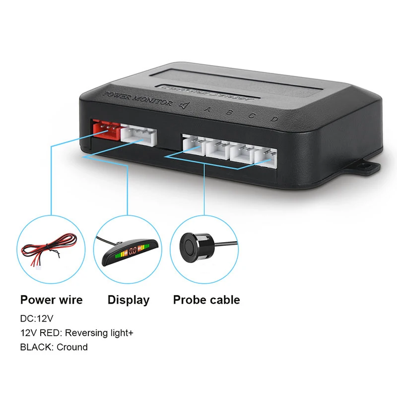 Auto LED Parkplatz Sensor Kit mit 4 Radar Genaue Digitale Anzeige der – Bild 4