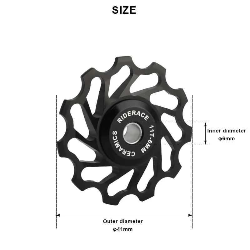 Rider ace fahrrad keramik heckdere pulley rad al7075 11t führungs – Bild 6