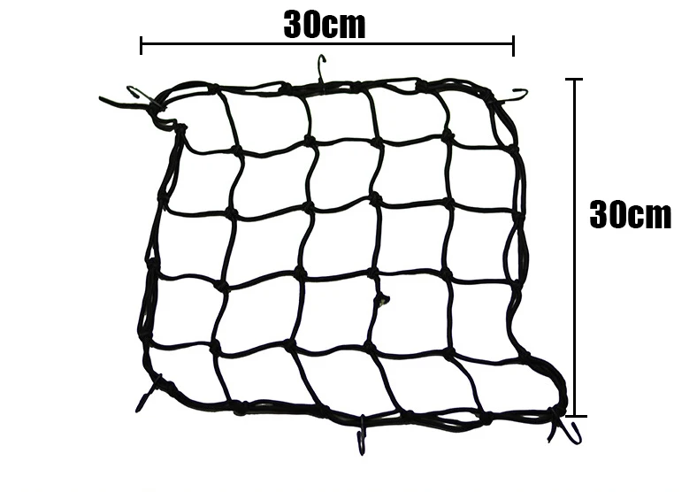 40 x 40 cm Motorrad 6 Haken elastisches Bungee-Netz Motorrad Aufbewahrung Helm Tank Gepäck Mesh Web Motorrad