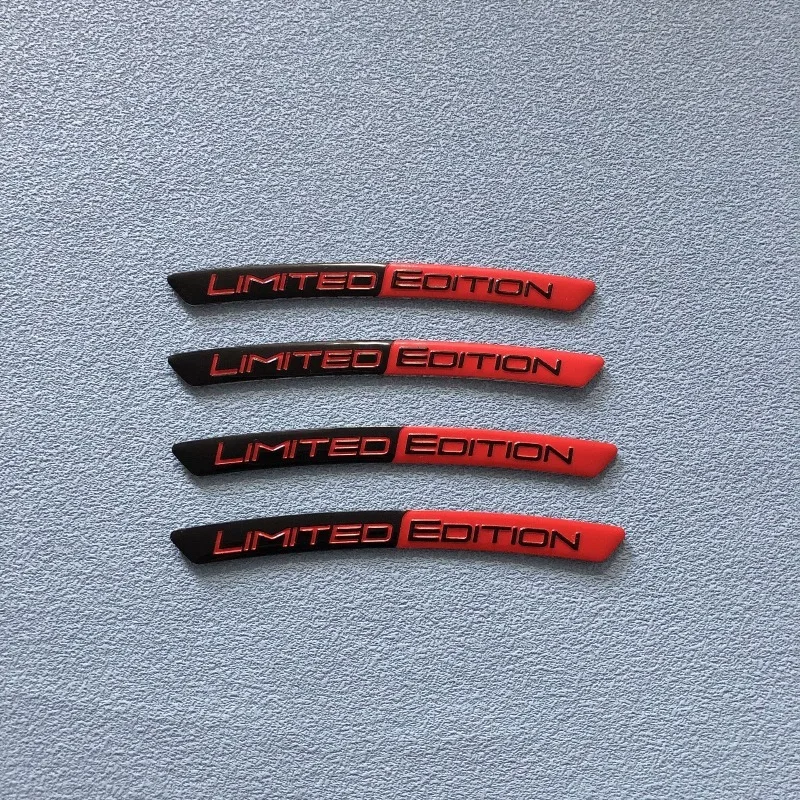 Aluminium Legierung Limited Edition Logo Auto Hub Aufkleber Reifen Felge Dekorative Streifen Auto (4 Stück)