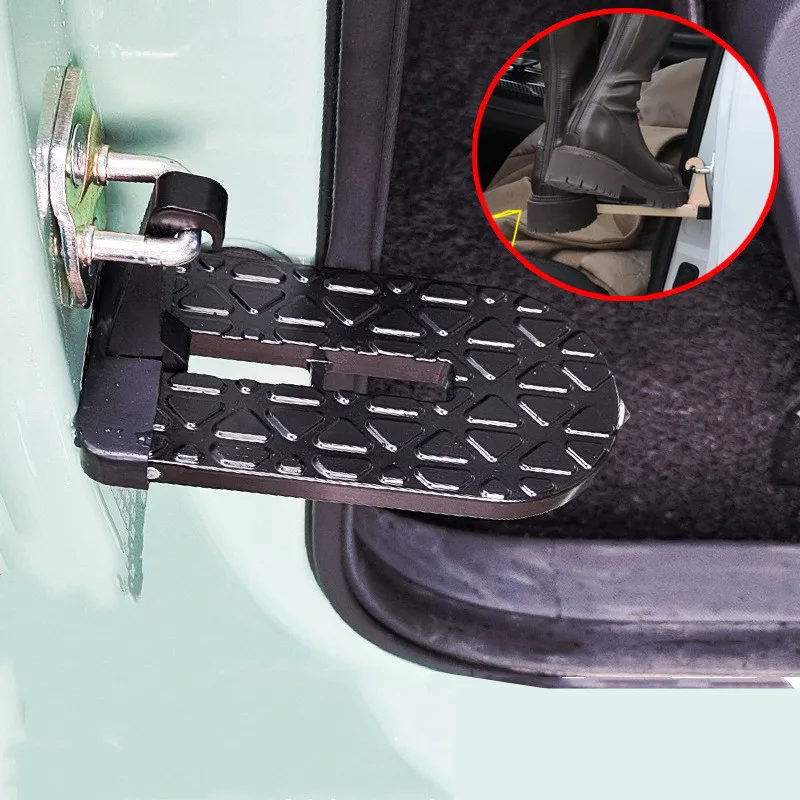 Auto Faltbare Auto Dach Rack Tür Schritt Multifunktions Universal Latch Haken Fuß Pedal Aluminium Legierung