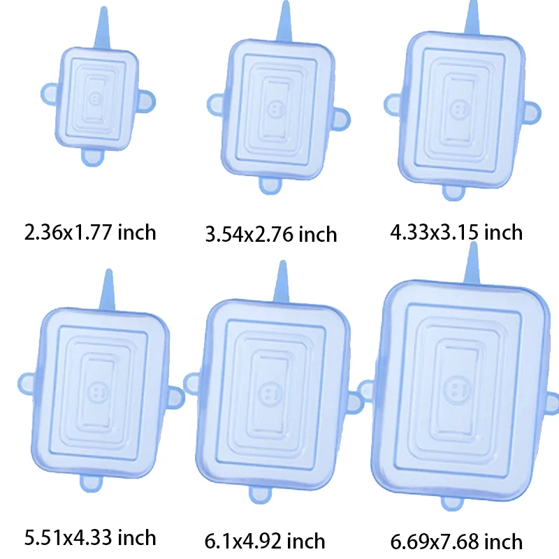 Silikonhülle mit Stretchdeckel für die Küche, Mikrowelle (6 Stück) – Bild 6