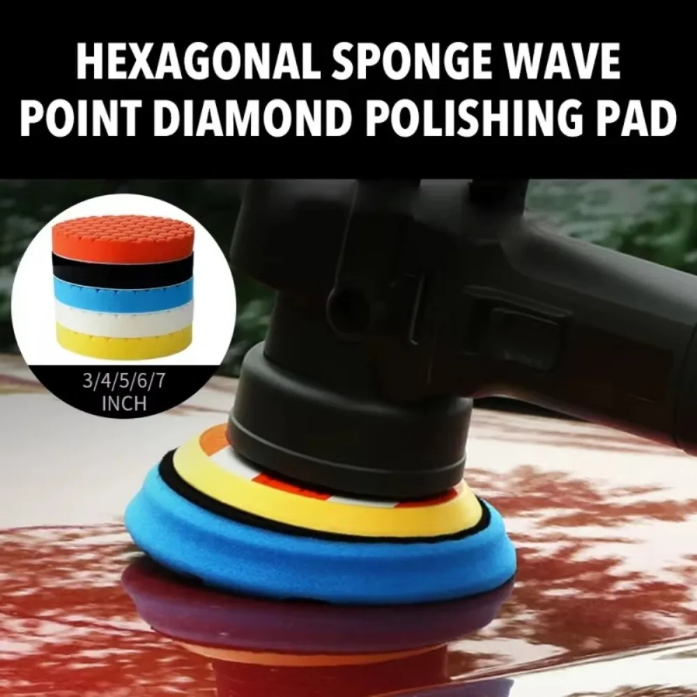 Set 3/4/5/6/7 Zoll Auto-Polierpads, Wiederverwendbare Runde (5 Stück) – Bild 4