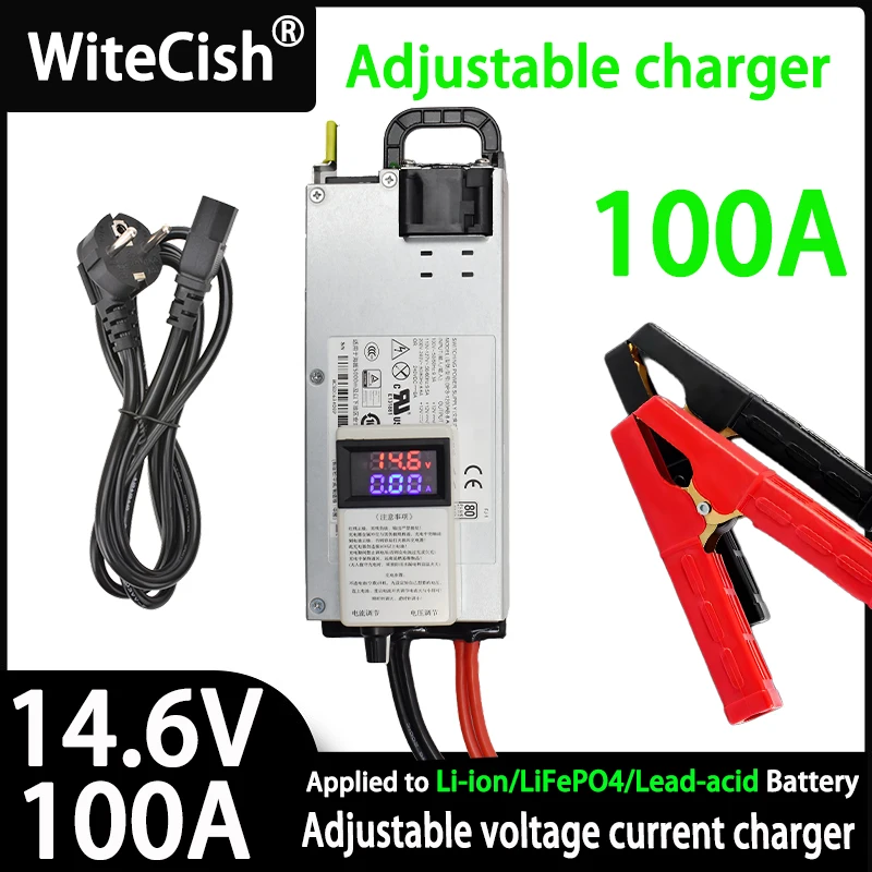 14,6 V 100 A Einstellbares Ladegerät 12,6 V 100 A 60 A Lithium-Polymer für Lithium-Ionen-Batterie