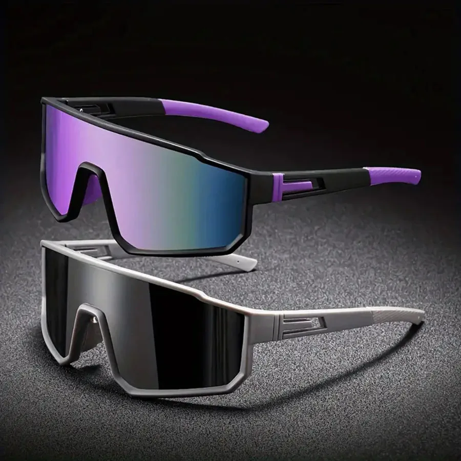 Übergroße Herren-Fahrradbrille für Herren, winddicht, bunte – Bild 2