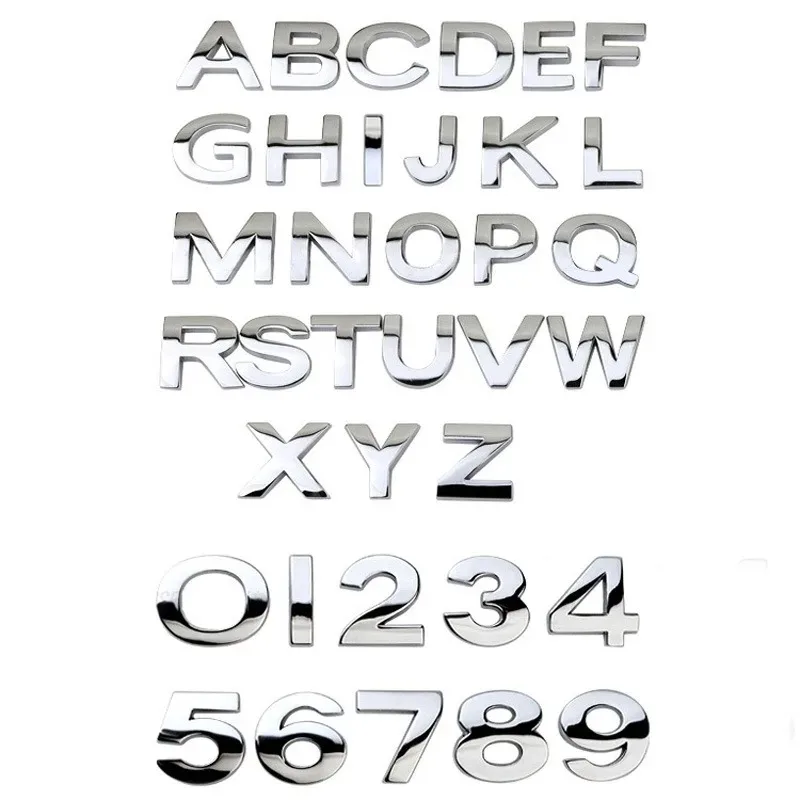 3d Metall DIY Styling Buchstaben Wort Alphabet Emblem Abziehbilder – Bild 4
