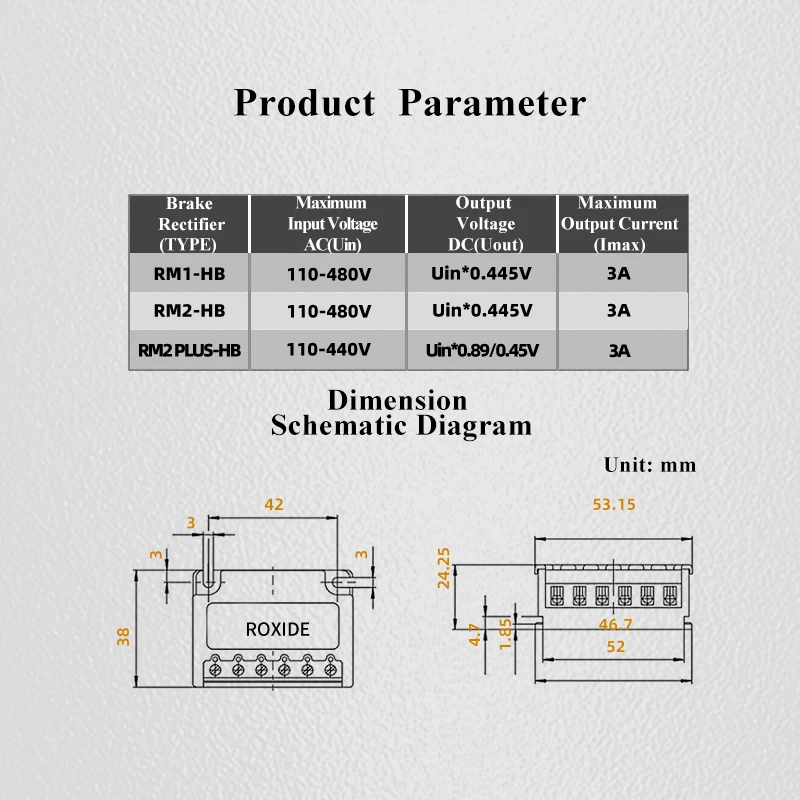 Motorbremsgleichrichter RM1-HB, RM2-HB Bremsgleichrichtermodul, RM2 – Bild 4