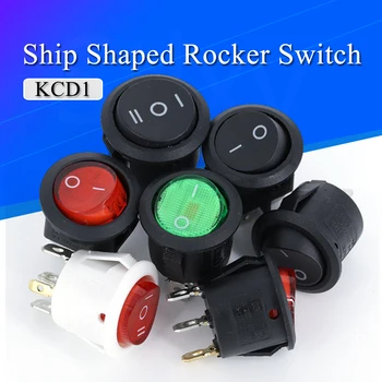 ON/OFF Runde Rocker Schalter LED beleuchtet Auto Dashboard Dash Boot Van 12V 24V / 6A 250V / 10A 125V 2/3/4PIN