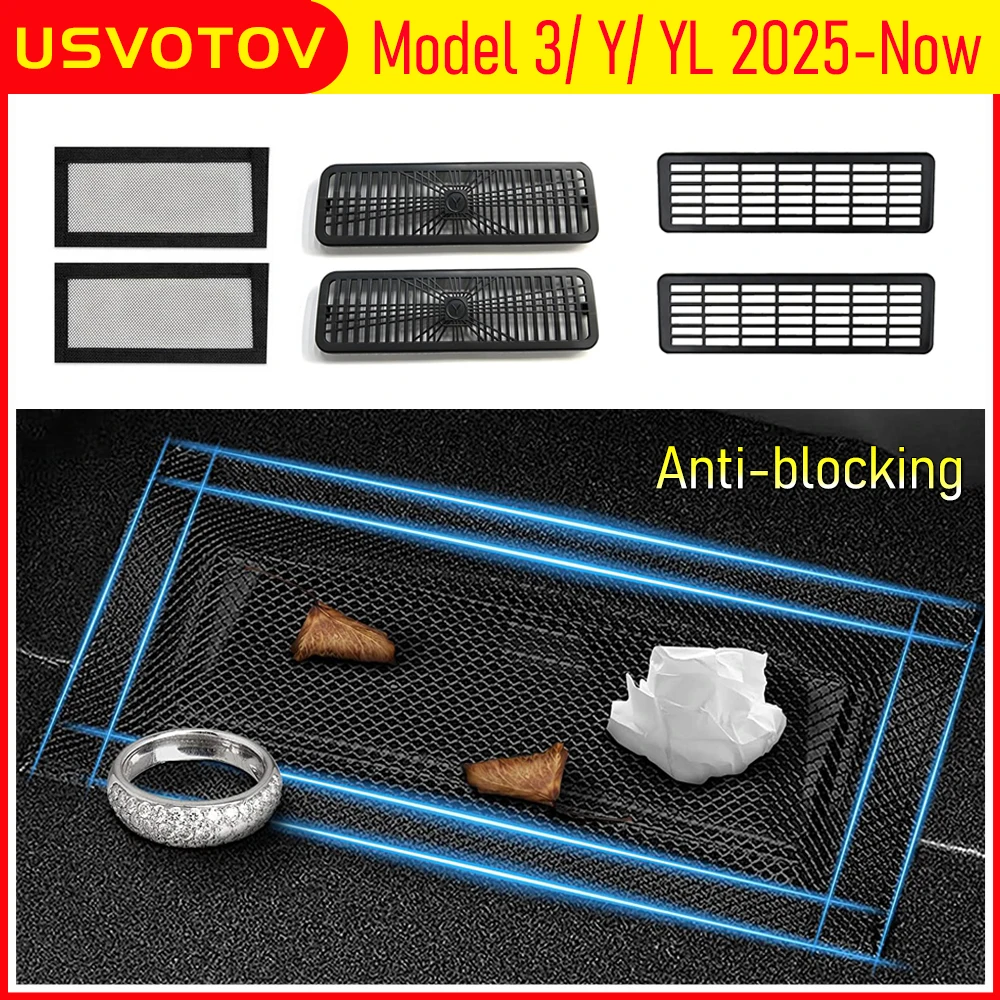 Air Outlet Abdeckung Für Tesla Modell 3Y Unter Sitz Anti-Blocking Staub Schutz Net Auto Styling Innen