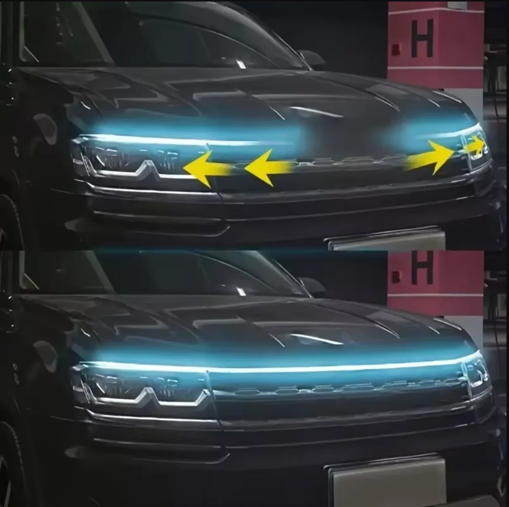 Dynamische meteor Led Auto Haube Lichter Streifen Universal Motorhaube – Bild 2