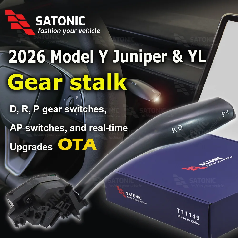 SATONIC V3 Schalthebel für Tesla Neues Model Y Juniper YL OEM-Stil Plug & Play | Reibungslose Park