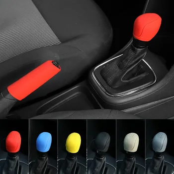 Silikon Schaltknauf Abdeckung Handbremse Rutschfester Griff Fall Autos Schaltmanschetten Auto Innenzubehör