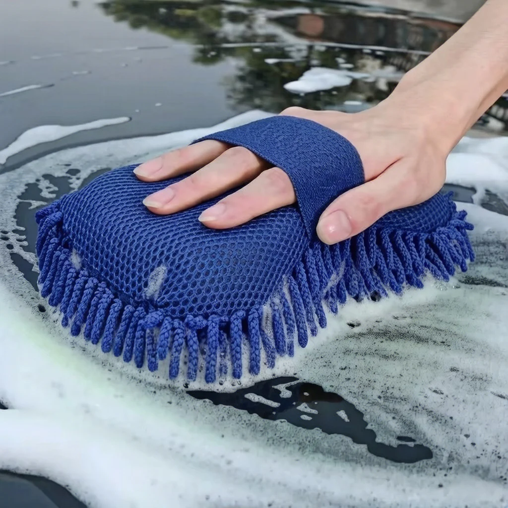 Auto-Wasch-Mikrofaser-Chenille-Schwamm, Pflegebürste, Waschpad – Bild 2