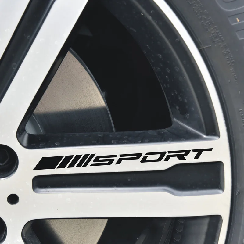 Mode 4pc Auto Aufkleber Räder Felgen Sport Racing DIY Streifen – Bild 2