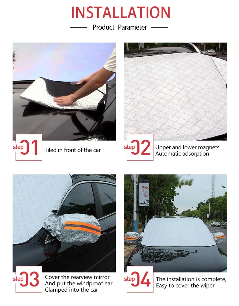 Auto Windschutzscheibe Schnee Anti-UV Schild für Winter 1 Stück Auto – Bild 6