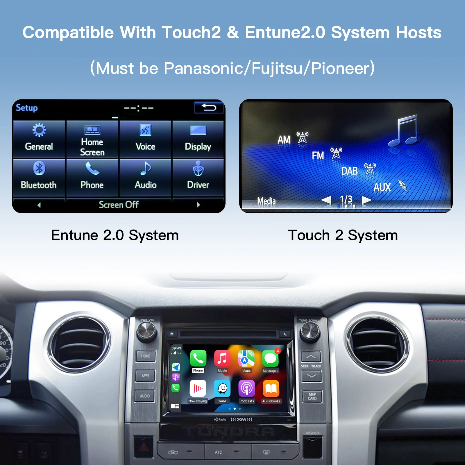 CARABC Drahtloses Carplay Android Auto für Toyota Touch 2 Entune 2.0 – Bild 4