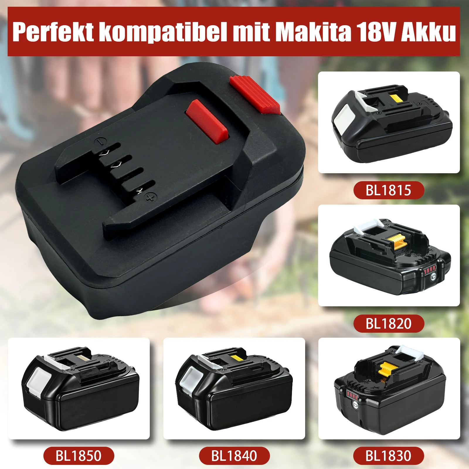 Elektrowerkzeug-Adapter-Konverter für Makita zu Lidl Parkside X20V – Bild 6