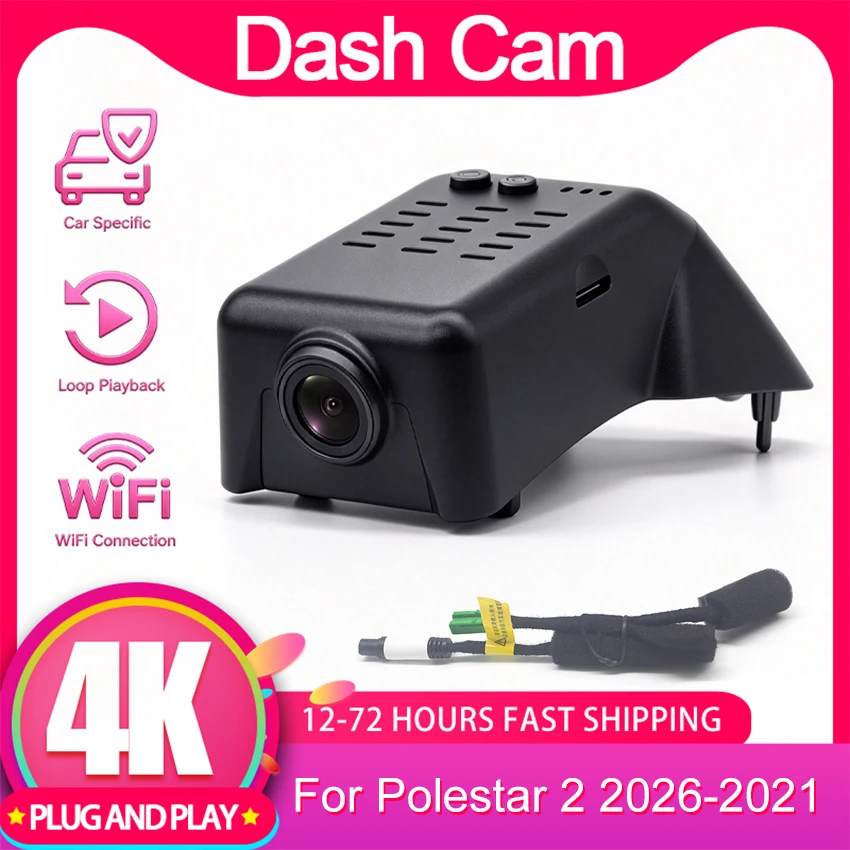 Neu! Dash Cam 4K für Polestar 2 Polestar2 2026 2025 2024 2023 2022 2021, Plug and Play Auto DVR Dashcam Kamera