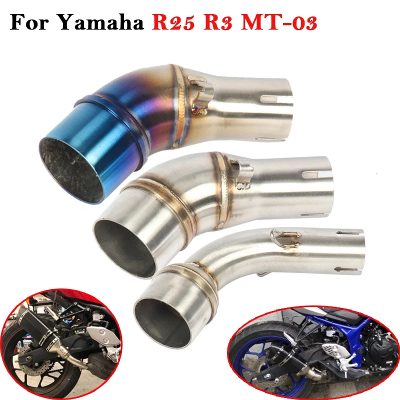 Yamaha YZF R25 R3 MT-03 MT03 Motorradauspuff 51 mm Escape Systems Verbindungsdämpfer Modifiziertes