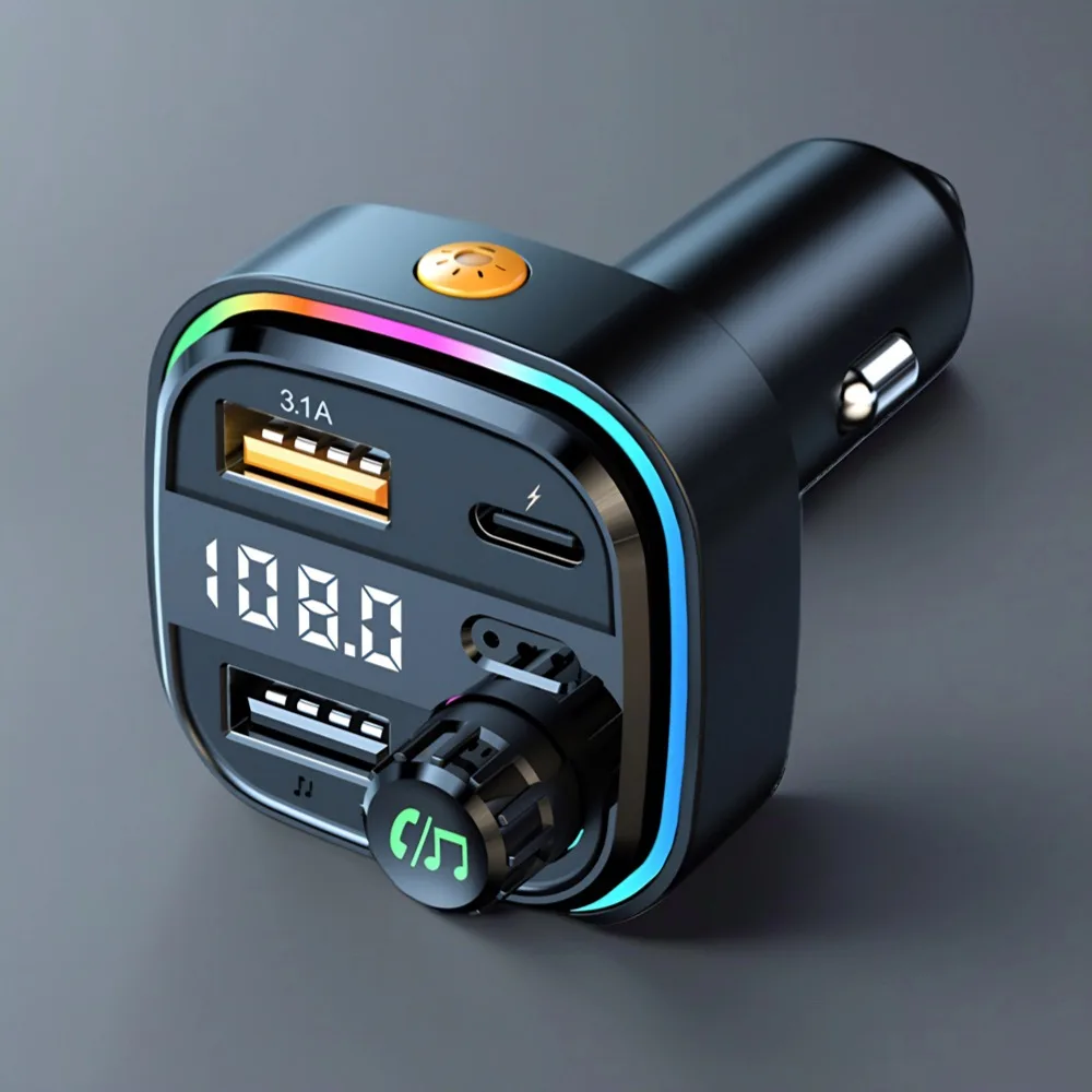 Auto FM-Transmitter Bluetooth Wireless Adapter Freisprechfunktion USB-Ladegerät Audio-Empfänger