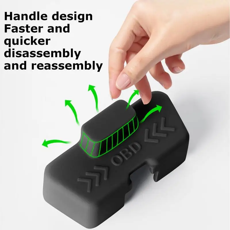 Silikon Auto OBD Port Abdeckung Wasserdicht Rost-proof OBD Port Lock – Bild 4