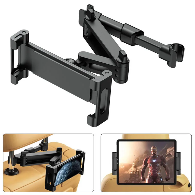 Teleskop Auto Hinten Kissen Telefon Halter Tablet Auto Ständer Sitz Hinten Kopfstütze Montage Halterung