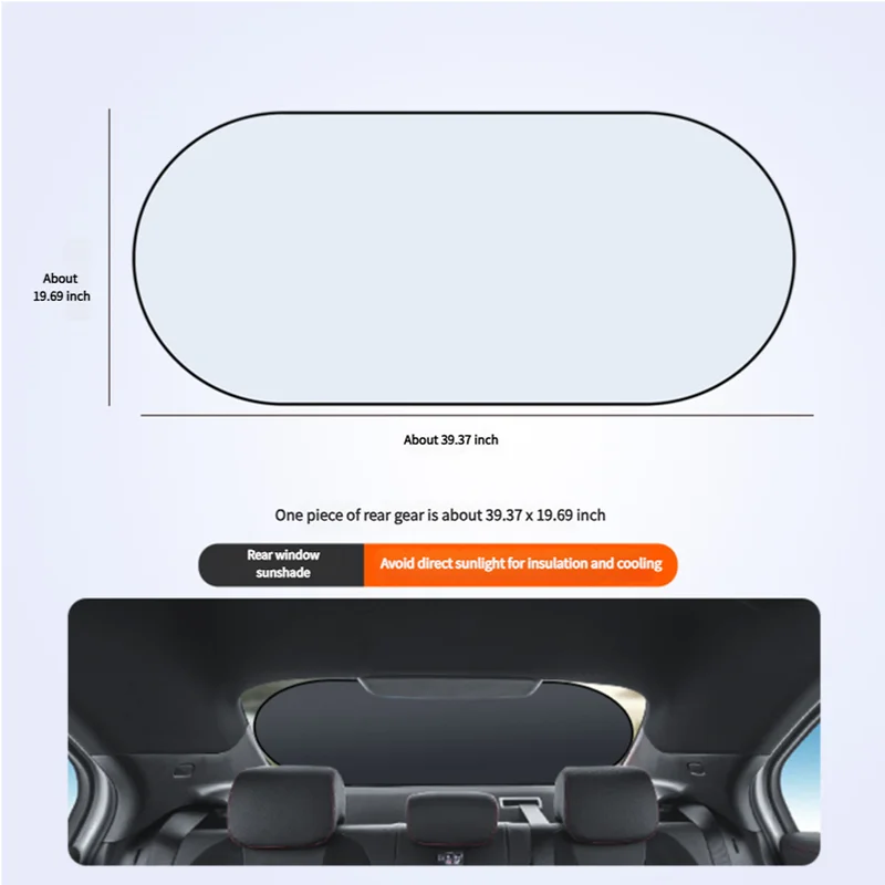 UV-Reflektierender Auto-Sonnenschutz für die Heckscheibe – Bild 6