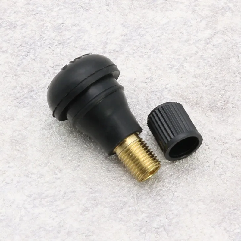 TR412 Snap-in Schwarz Gummi Tubeless Reifen Ventil (10 Stück) – Bild 3