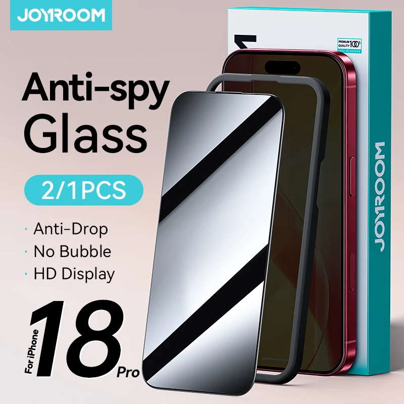 Joyroom 1/2PCS für iPhone 18 Pro Max Anti-Spy-Glas Sichtschutzfolie für iPhone 17 Pro Max 18 Pro gehärteter