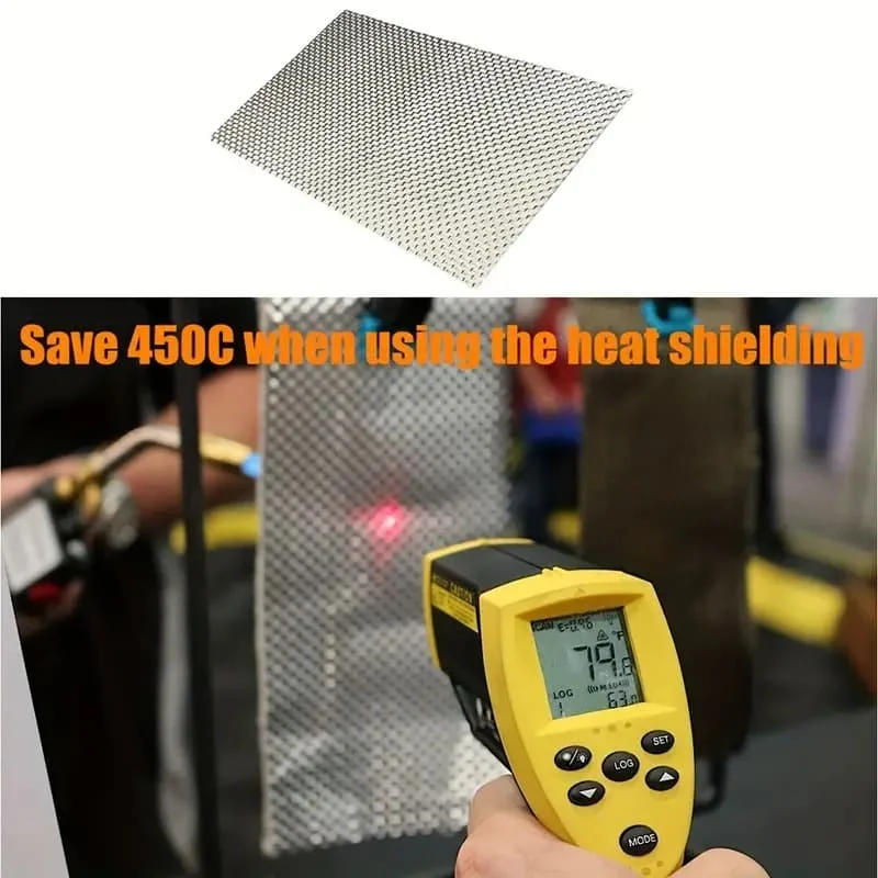 300X500mm Auspuff Hitzeschild Abgaskrümmer Geprägtes Aluminium – Bild 6