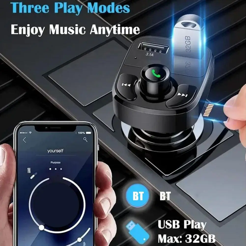 Auto FM Sender Bluetooth 5,0 Ladegerät Freisprecheinrichtung Wireless – Bild 3