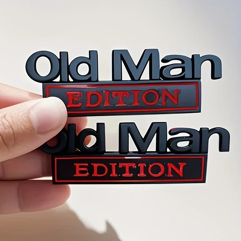 Old Man Edition 3D-Emblem-Aufkleber, Abzeichen, Kotflügel, lustige – Bild 2