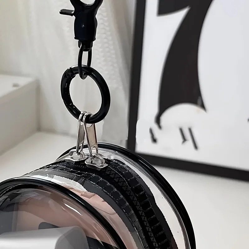 Tragbare Mini-Aufbewahrung tasche mit durchsichtigem Reiß – Bild 5
