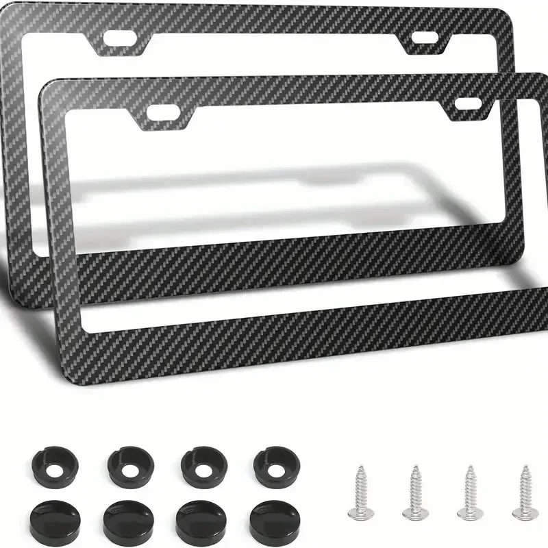 Kennzeichenhalter Kohlefaser Auto Kennzeichenrahmen Halter Auto – Bild 2