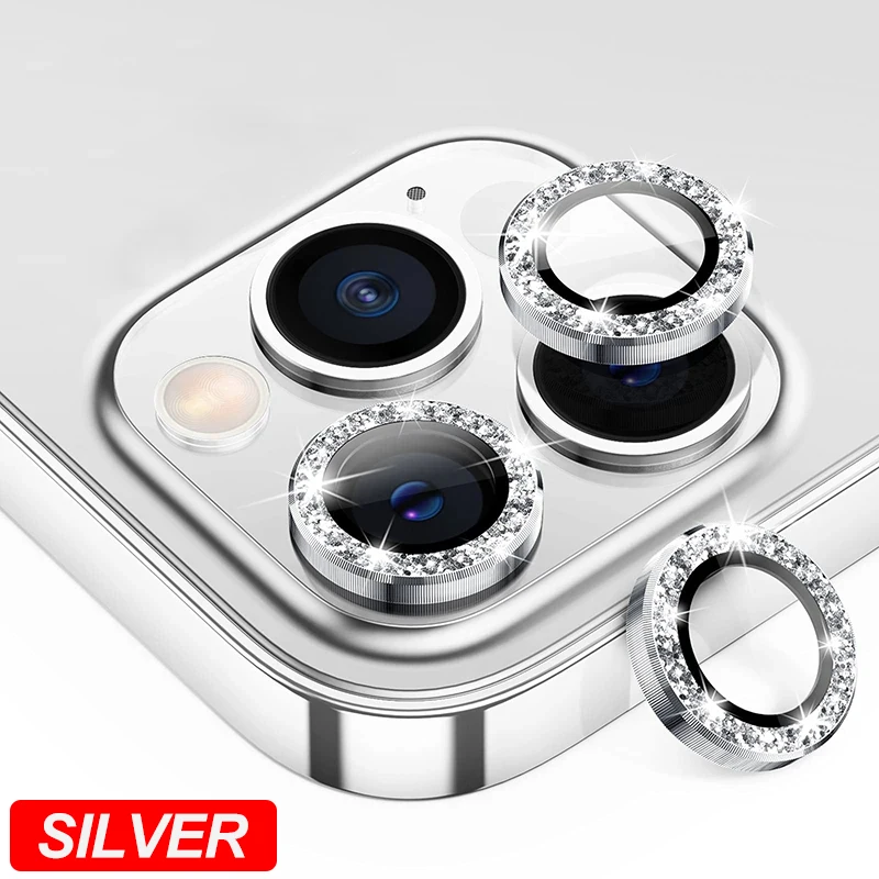 Kameraobjektivschutz für iPhone 11 12 13 Pro Max Mini 14 15 Pro Max Diamant Metall Schutzglas für iPhone 14 15