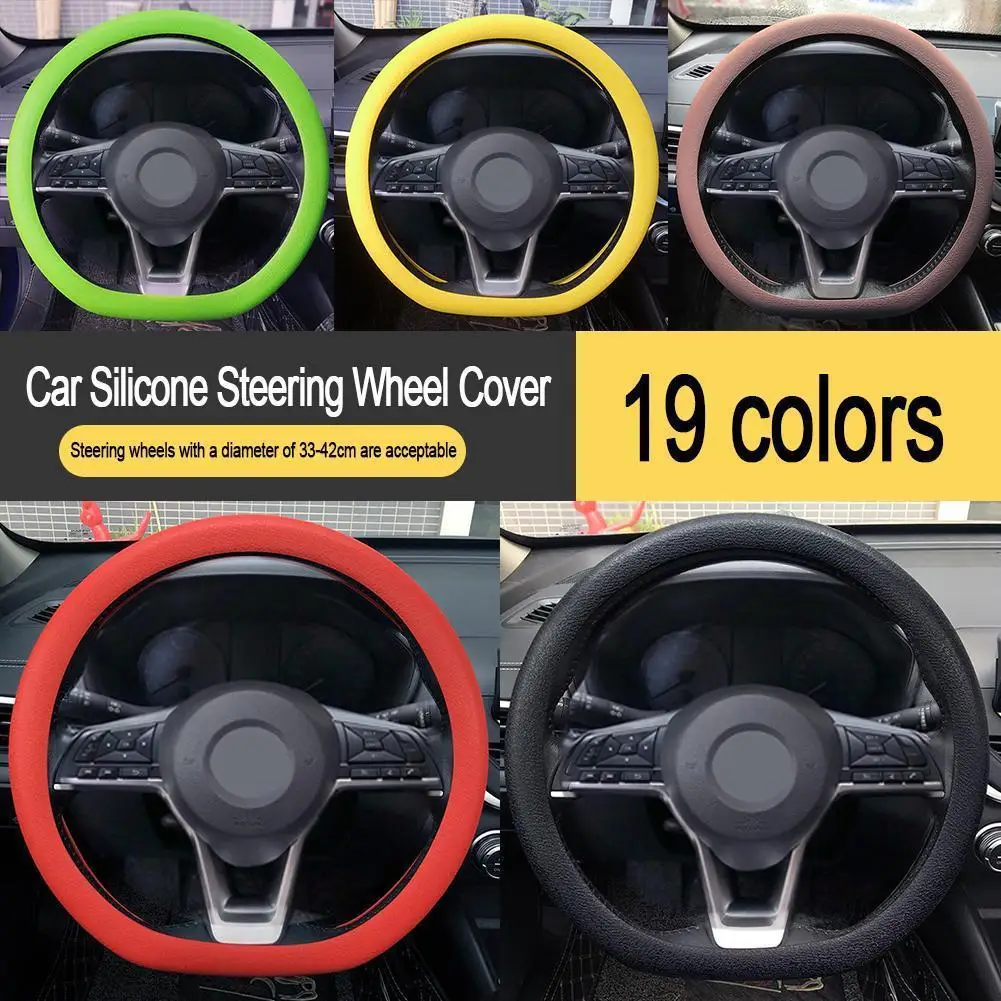Auto Silikon Lenkrad abdeckung Herren und Damen Sommer mode schweiß ableitend rutsch fest Ganz jahres modell