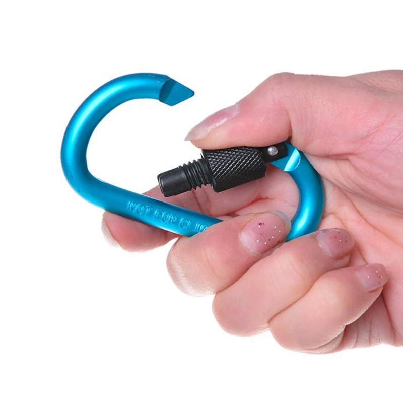 Karabinerhaken mit Schraubtor, 4 Stück Karabiner, Wanderklammern – Bild 3