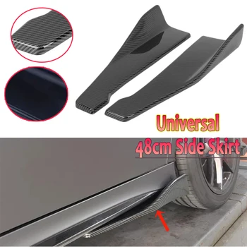 48CM Seite Röcke Für Autos Universal Stoßstange Spoiler Splitter Schutz Für BMW F20 E90 Für Audi Für VW Golf
